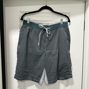 Lululemon Men's Large Grey T.H.E. Shorts Lined 9” Shorts